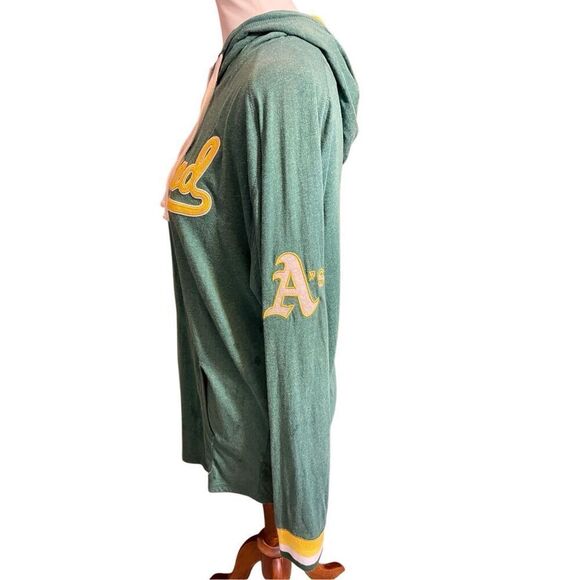 Oakland A’s Mitchell & Ness Cooperstown Collection Lightweight Hoodie Size Mediu - Picture 8 of 15